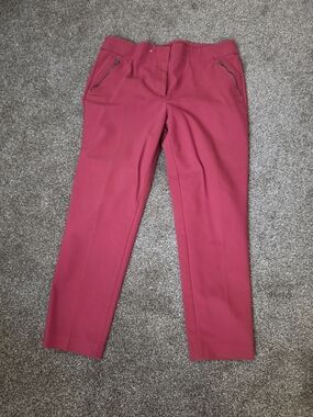 Men's Slim Dress Pants in Deep Pink